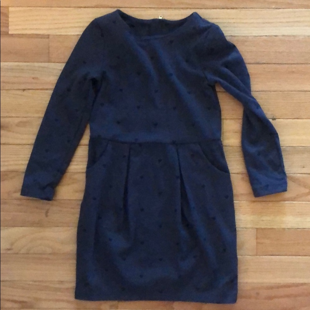 Kids navy heart print dress
